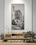 东北虎80×160cm工笔手绘